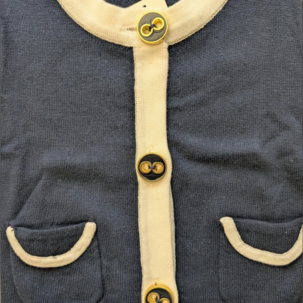 NWT GAP Lady Sweater Cardigan Navy Cream - 5T